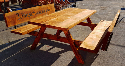 Picknickbank Douglasie mit Rückenlehnen