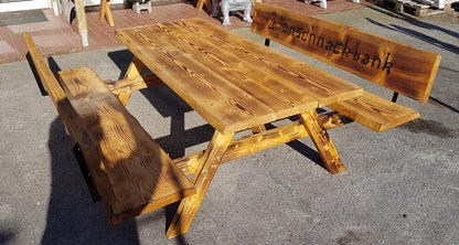 Picknickbank Douglasie mit Rückenlehnen